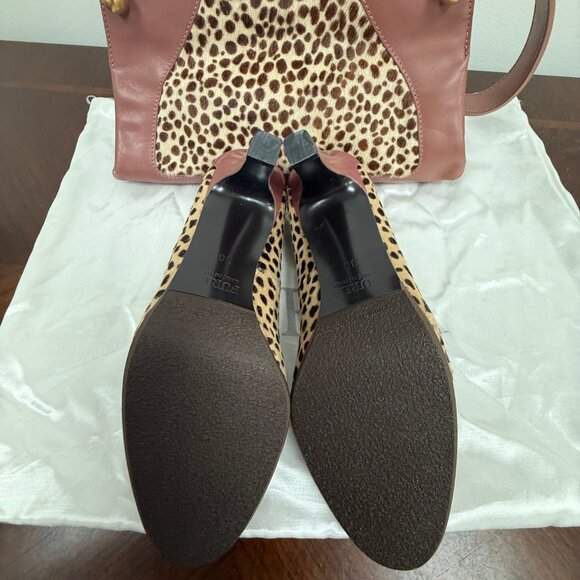 Furla Leopard Print Mauve Pumps & Matching Purse - Picture 9 of 9